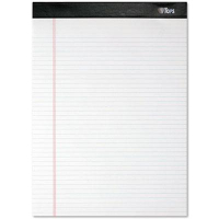 TOPS 8-1/2" X 11-3/4" 100-Sheet 4-Pack Narrow Rule Notepads, White Paper