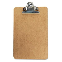 Universal 1" Capacity 6" x 9" High-Capacity Recycled Clipboard, Brown