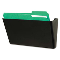 Universal 1-Pocket Letter Recycled Plastic Wall File Add-On Pocket, Black