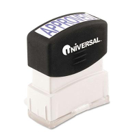 Universal "Approved" Pre-Inked Message Stamp, Blue Ink
