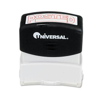 Universal "Posted" Pre-Inked Message Stamp, Red Ink