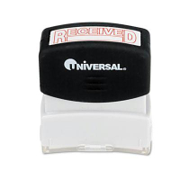 Universal "Received" Pre-Inked Message Stamp, Red Ink