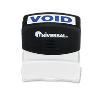 Universal "Void" Pre-Inked Message Stamp, Blue Ink