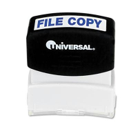 Universal "File Copy" Pre-Inked Message Stamp, Blue Ink