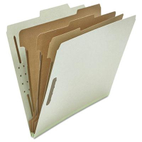 Universal 8-Section Letter 25-Point Pressboard Classification Folders, Gray, 10/Box