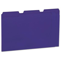 Universal One 1/3 Cut Tab Letter File Folder, Violet, 100/Box