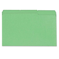 Universal One 1/3 Cut Tab Legal File Folder, Bright Green, 100/Box