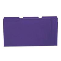 Universal One 1/3 Cut Tab Legal File Folder, Violet, 100/Box