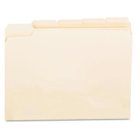 Universal 1/5 Cut Tab Letter File Folder, Manila, 100/Box