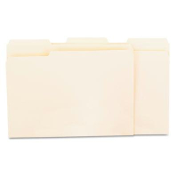 Universal 1/3 Cut Top Tab Letter Interior File Folder, Manila, 100/Box