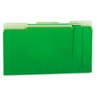 Universal 1/3 Cut Top Tab Letter Interior File Folder, Green, 100/Box