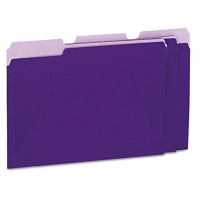 Universal 1/3 Cut Top Tab Letter Interior File Folder, Violet, 100/Box