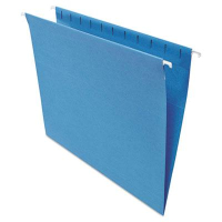 Universal One 1/5 Tab Letter Hanging File Folder, Blue, 25/Box