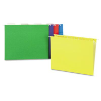 Universal One 1/5 Tab Letter Hanging File Folder, Assorted Colors, 25/Box