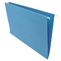 Universal One 1/5 Tab Legal Hanging File Folder, Blue, 25/Box