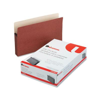Universal Legal 5-1/4" Expanding Straight Tab File Pocket, Redrope, 10/Box