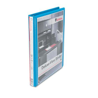 Universal 1/2" Capacity 8-1/2" x 11" Round Ring Deluxe View Binder, Light Blue