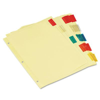 Universal Letter 5-Tab Insertable Multicolor Tab Index Dividers, Buff, 6 Sets