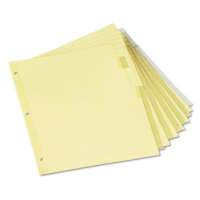 Universal Letter 8-Tab Insertable Clear Tab Index Dividers, Buff, 6 Sets
