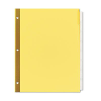 Universal One Letter 8-Tab Extended Insert Clear Tab Index Dividers, Buff, 6 Sets