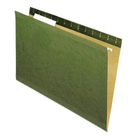 Universal One Recycled 1/3 Cut Legal Hanging File Folder, Green, 25/Box