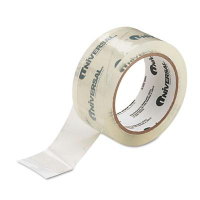 Universal One 2" x 55 yds Clear Acrylic Heavy-Duty Carton Sealing Tape, 3" Core, 6-Pack