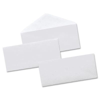 Universal 4-1/8" x 9-1/2" V-Flap #10 Security Tinted Business Envelope, White, 500/Box