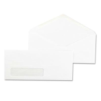 Universal 4-1/8" x 9-1/2" V-Flap #10 Window Business Envelope, White, 500/Box