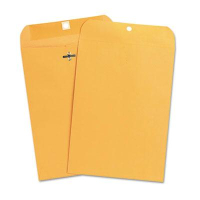 Universal 7-1/2" x 10-1/2" Side Seam #75 Kraft Clasp Envelope, Light Brown, 100/Box