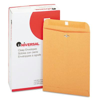 Universal 9" x 12" Side Seam #90 28lb Kraft Clasp Envelope, Light Brown, 100/Box