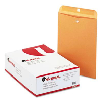 Universal 10" x 13" Side Seam #97 28lb Kraft Clasp Envelope, Light Brown, 100/Box