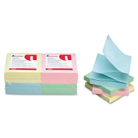 Universal One 3" X 3", 12 100-Sheet Pads, Pastel Pop-Up Notes