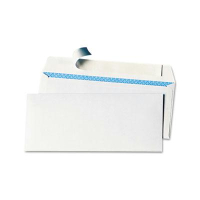 Universal One 4-1/8" x 9-1/2" Peel Seal Strip #10 Security Tint Business Envelope, White, 100/Box