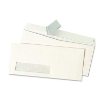 Universal One 4-1/8" x 9-1/2" Peel Seal Strip #10 Window Business Envelope, White, 500/Box