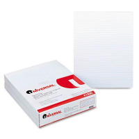 Universal 8-1/2" X 11" 50-Sheet 12-Pack Narrow Rule Notepads, White Paper