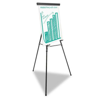 Universal One 43034 Heavy Duty 69" H Presentation Easel Stand, Black