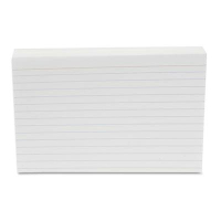 Universal 4" x 6", 500-Cards, White Ruled Recycled Index Cards