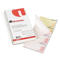 Universal 5" x 2-3/4" 100-Page 2-Part Wirebound Message Book, 400-Forms