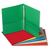 Universal 135-Sheet 8-1/2" x 11" Tang Fasteners Two-Pocket Folders, Assorted, 25/Box