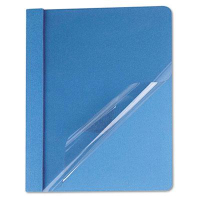 Universal 1/2" Capacity 8-1/2" x 11" Tang Fastener Report Cover, Light Blue, 25/Box