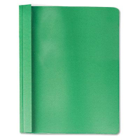 Universal 1/2" Capacity 8-1/2" x 11" Tang Fastener Report Cover, Green, 25/Box