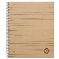 Universal One 8-1/2" X 11" 100-Sheet College Rule Wirebound Sugarcane Notebook, Brown Cover