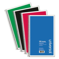 Universal 6" X 9-1/2" 150-Sheet College Rule Wirebound Notebook