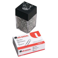Universal No. 1 Smooth Finish Paper Clips with Magnetic Dispenser, 1200-Paper Clips