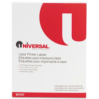 Universal 2" x 4" Laser Printer Labels, White, 1000/Box