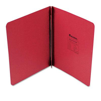 Universal 3" Capacity 8-1/2" x 11" Prong Clip Pressboard Report Cover, Red