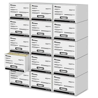 Universal One 14" x 25-1/2" x 11-1/2" Letter Storage Box Drawer Files, 6/Carton