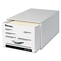 Universal One 17" x 25-1/2" x 11" Legal Storage Box Drawer Files, 6/Carton