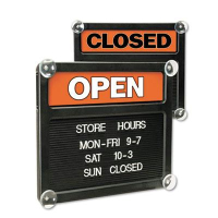 Headline Sign Double-Sided Open/Closed Sign with Message Area