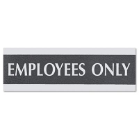 Headline Century 9" W x 3" H Employees Only Office Sign